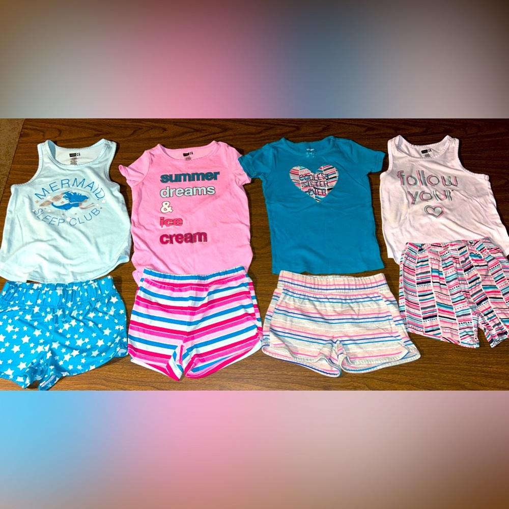 4 pairs of girls pajama sets 5/6
